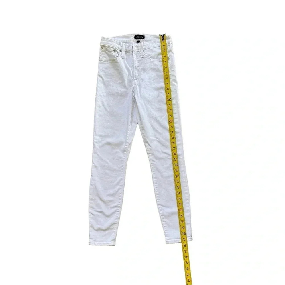J Crew White Jeans 9” High-rise Toothpick Skinny Denim Pants - Picture 6 of 15